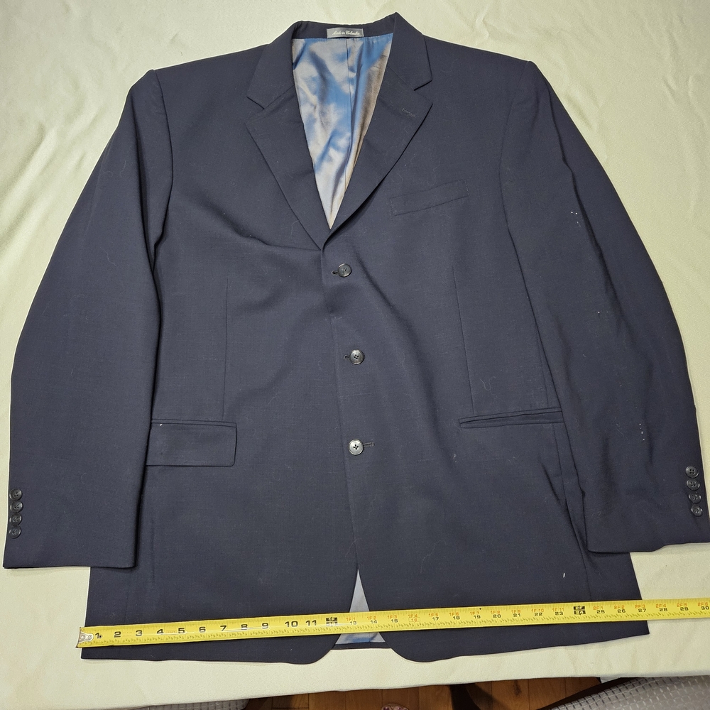 Oscar de la Renta 100% Wool Midnight Blue Blazer